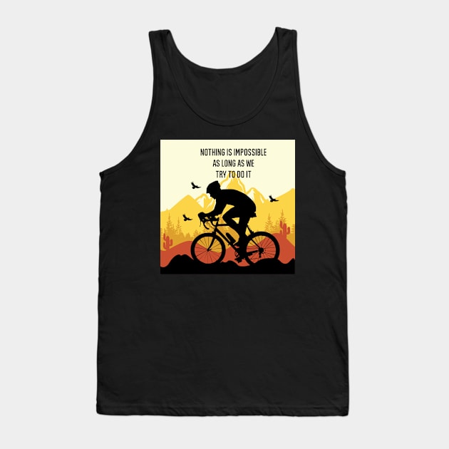 Mountain bicycle Tank Top by FIFTY CLOTH